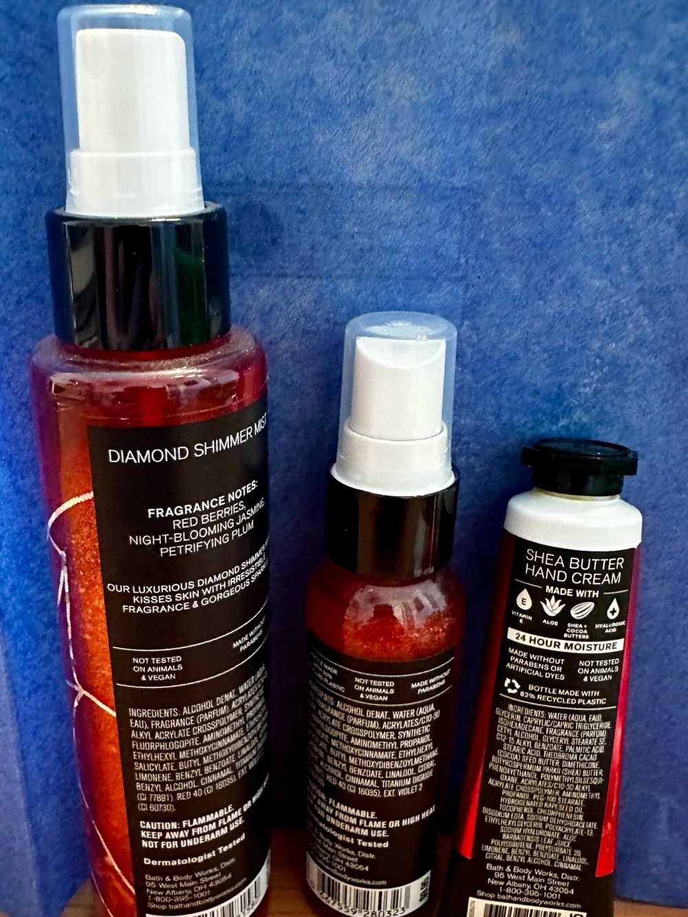Bath & Body Works Vampire Blood Fragrance Trio Shimmer Mists & Shea Hand Cream - Picture 2 of 2